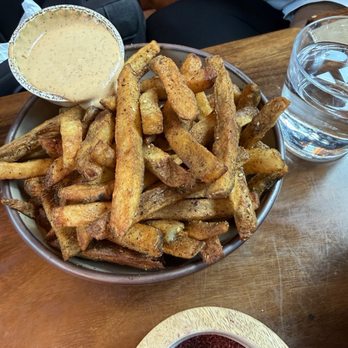 Delbar - Atlanta - Seasoned Fries with Sauce - Middle Eastern Near Me - Atlanta, Georgia