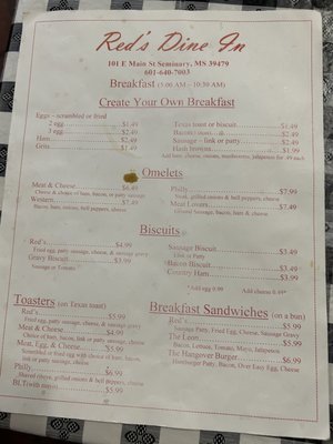 Menu photo 1 Red’s Seminary, MS