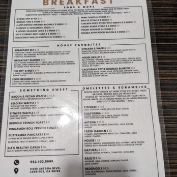 Off Street Cafe - Menu Feb 2022 - American Near Me - Cerritos, California Off Street Cafe - Menu Feb 2022 - American Near Me - Cerritos, California