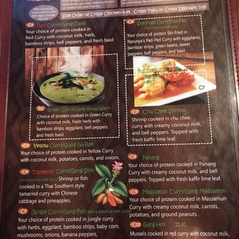 Narunya's - Menu 5 - Thai Near Me - Belton, Texas