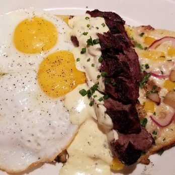 Ozzie's Good Eats - Steak and Egg Breakfast Flatbread #2. I don't know what #1 might be, but you can effectively skip it. This was amazing! - American Near Me - Fairfax, Virginia