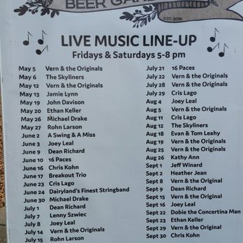 Whitnall Park Beer Garden - Music line-up - Beer Gardens Near Me - Franklin, Wisconsin Whitnall Park Beer Garden - Music line-up - Beer Gardens Near Me - Franklin, Wisconsin