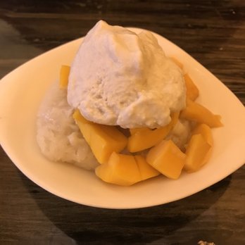 Sticky Rice - 61. Sweet Sticky Rice with Mango - Laotian Near Me - Champaign, Illinois Sticky Rice - 61. Sweet Sticky Rice with Mango - Laotian Near Me - Champaign, Illinois