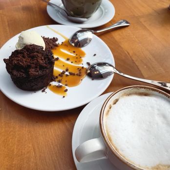Firefly - Chocolate cake with ice cream and cappuccino coffee - New American Near Me - Studio City, California