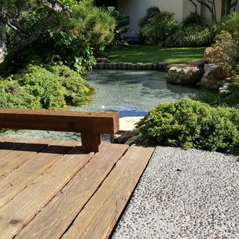 Kyoto Garden - Nice wooden bridge - Botanical Gardens Near Me - Los Angeles, California