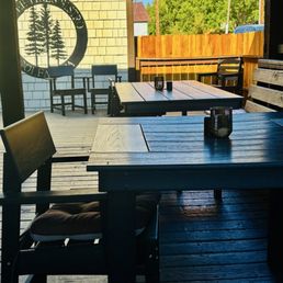 Outside dog friendly patio