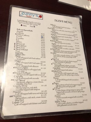 Menu photo 3 Sunny's Sushi El Paso, TX