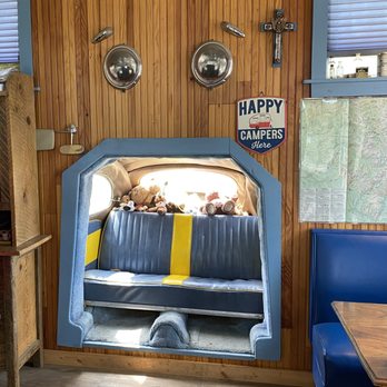Blue Banana - Inside seating in VW bug - Coffee & Tea Near Me - Lostine, Oregon Blue Banana - Inside seating in VW bug - Coffee & Tea Near Me - Lostine, Oregon