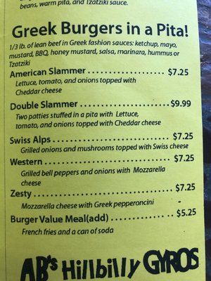 Menu photo 3 AB's Hillbilly Gyros Oak Harbor, WA Menu photo 3 AB's Hillbilly Gyros Oak Harbor, WA