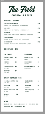 Menu photo 2 The Field Los Angeles, CA