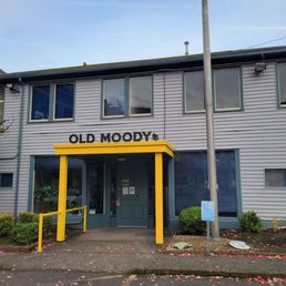 Exterior outside entrance of Old Moody Building - Street view, building sits back from road - Portland, Oregon Exterior outside entrance of Old Moody Building - Street view, building sits back from road - Portland, Oregon