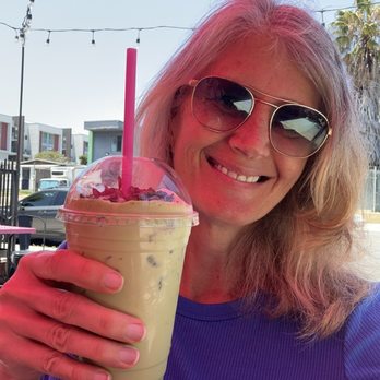 Chikita Cafe - My banana matcha  with chocolate krispies - Coffee & Tea Near Me - San Diego, California