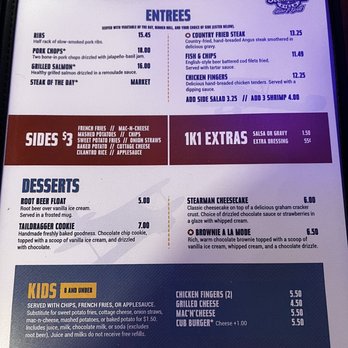 Stearman Field Bar & Grill - Menu 5 of 6 7/2022 - American Near Me - Benton, Kansas Stearman Field Bar & Grill - Menu 5 of 6 7/2022 - American Near Me - Benton, Kansas