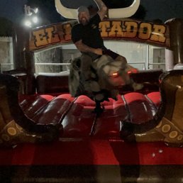 My husband enjoying a bull ride after a few tequila shots for his 50th! My husband enjoying a bull ride after a few tequila shots for his 50th!