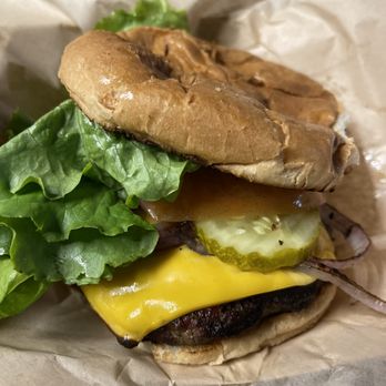 Orchards Bbq and Grill - Cheese burger and grilled onions - Barbeque Near Me - Whittier, California