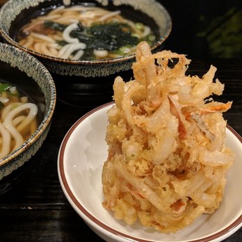 Ishin Udon - Basic udon noodle soup and onion tempura - Japanese Near Me - Houston, Texas Ishin Udon - Basic udon noodle soup and onion tempura - Japanese Near Me - Houston, Texas