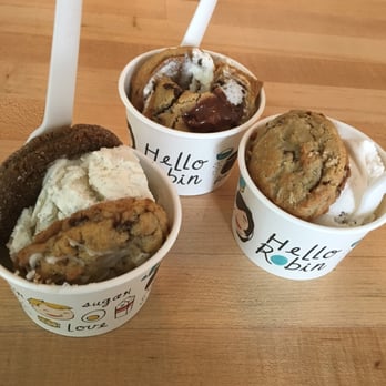Hello Robin - Left to right: cinnamon roll and molasses with vanilla, smores and habanero  with mint, and oats and berry with vegan coconut chunk - Bakeries Near Me - Seattle, Washington