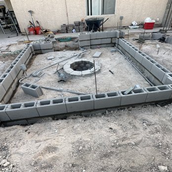 C & Ma Landscaping Services - a fire pit being built - Landscaping Near Me C & Ma Landscaping Services - a fire pit being built - Landscaping Near Me