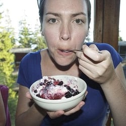 Haystack Mountain School of Crafts - raspberry blueberry frozen whipped cream goodness