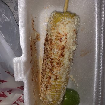 Los Potrillos Mexican Restaurant - Elotes Locos (before I destroyed it) - Mexican Near Me - Philadelphia, Pennsylvania