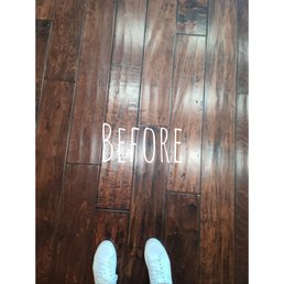 Old distressed engineered wood :( too thin to sand and color over.