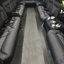 Buffalo Black Car Service - Interior of large limo bus