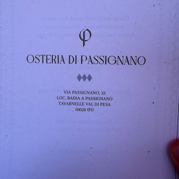 Osteria Di Passignano - Italian Near Me - Badia A Passignano, FI