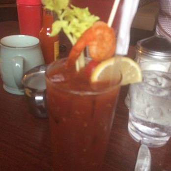 Toast Coffeehouse - Bloody Mary with Sriracha Shrimp!  Delish - Coffee & Tea Near Me - Patchogue, New York