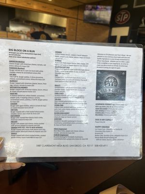 Menu photo 3 STP Bar-N-Grill San Diego, CA