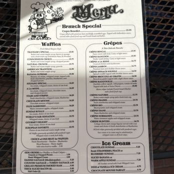 The Belgian Cafe - Breakfast menu - front - Breakfast & Brunch Near Me - Solvang, California