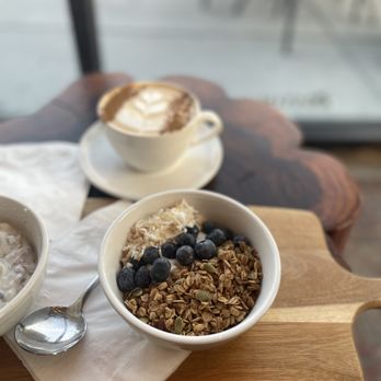 Austin’s Coffee Crafters - Greek yogurt bowl and a Ripon Fog tea!! Yummmmm - Coffee & Tea Near Me - Ripon, California