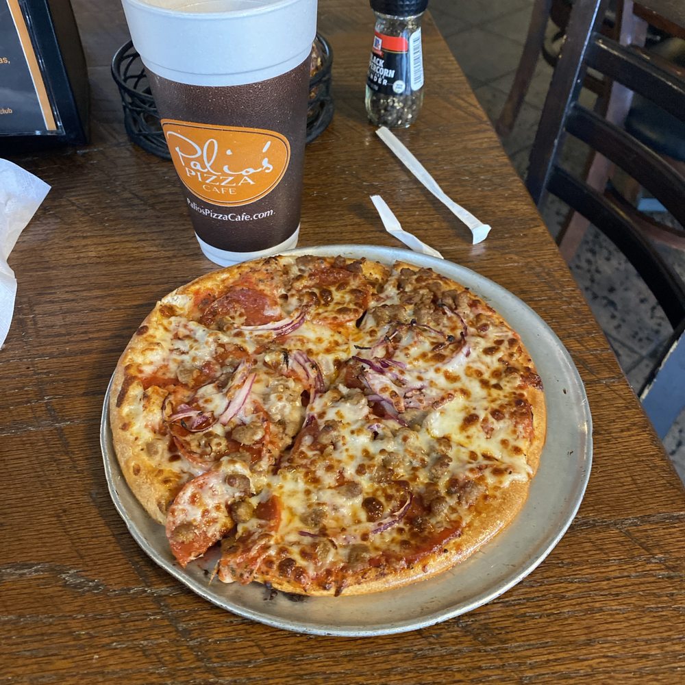 Palio's Pizza Cafe - Rookie pizza maker did not prof dough correctly shrunk in size big time - Italian Near Me - Fort Worth, Texas Palio's Pizza Cafe - Rookie pizza maker did not prof dough correctly shrunk in size big time - Italian Near Me - Fort Worth, Texas