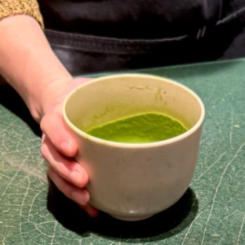 12 Matcha - Iced "Matcha Americano"  in progress - Cafes Near Me - New York, New York