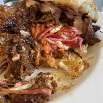 On The Fly Diner - Inside of my BBQ pork sandwich - Cajun/Creole Near Me - Syracuse, New York On The Fly Diner - Inside of my BBQ pork sandwich - Cajun/Creole Near Me - Syracuse, New York