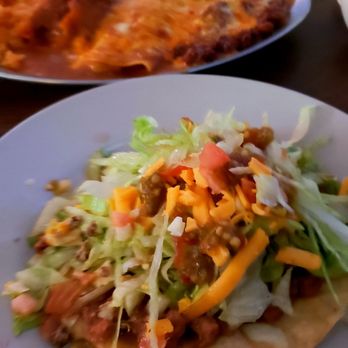 301 Cafe - 301 Special...Tostada, I couldn't wait and ate the Taco that comes with it! - Mexican Near Me - Placentia, California 301 Cafe - 301 Special...Tostada, I couldn't wait and ate the Taco that comes with it! - Mexican Near Me - Placentia, California