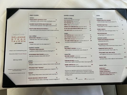Menu photo 3 Selanne Steak Tavern Laguna Beach, CA