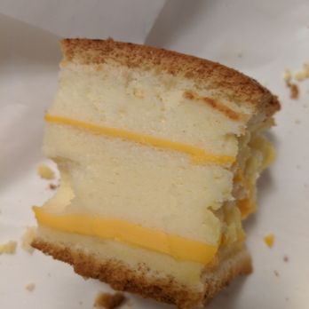 Cheesetella - Close up. It's a sponge cake cheese sandwich. Yummy. Not overly sweet. - Bakeries Near Me - Buena Park, California Cheesetella - Close up. It's a sponge cake cheese sandwich. Yummy. Not overly sweet. - Bakeries Near Me - Buena Park, California