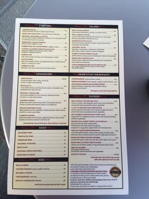 Menu photo 2 Friendly Red's Tavern Windham, NH