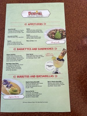 Menu photo 2 Berryhill Baja Grill Cancun, ROO Menu photo 2 Berryhill Baja Grill Cancun, ROO