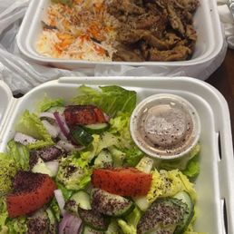 Greek Salad Chicken Shawarma Lunch Special Plate Greek Salad Chicken Shawarma Lunch Special Plate