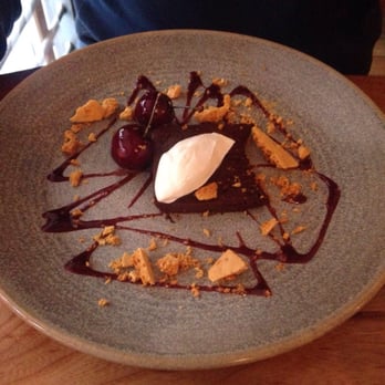 Number 16 Restaurant - Cherry chocolate fudge brownie - British Near Me - Glasgow, GLG Number 16 Restaurant - Cherry chocolate fudge brownie - British Near Me - Glasgow, GLG