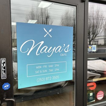 Naya's Cafe - Front door - Diners Near Me - Kent, Washington Naya's Cafe - Front door - Diners Near Me - Kent, Washington