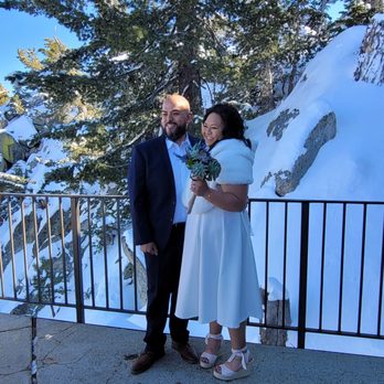 Today We Become One - Winter Elopement atop the Palm Springs Ariel Tram - Officiants Near Me - Palm Desert, California