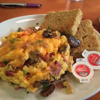 Jam Cafe - Breakfast Hash with Cornbread. - Breakfast & Brunch Near Me - Victoria, British Columbia