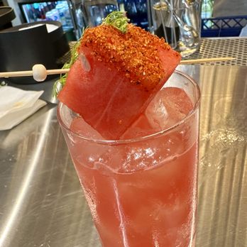 Met Her At A Bar - watermelon cocktail - New American Near Me - Santa Monica, California Met Her At A Bar - watermelon cocktail - New American Near Me - Santa Monica, California