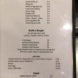 Hurricane Junction Bar and Grill - Menu
