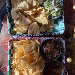 Top: Chips & Guacamole, Bottom: Chips & Salsa Top: Chips & Guacamole, Bottom: Chips & Salsa