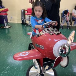 Kids B Kids Hair Salon For Kids - My son was excited to continue his trim in the airplane