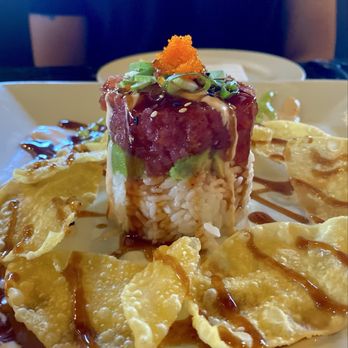 Jasmine Thai & Sushi - This is the deliciously fresh Osaka Tuna Stack. - Sushi Bars Near Me - Margate, Florida Jasmine Thai & Sushi - This is the deliciously fresh Osaka Tuna Stack. - Sushi Bars Near Me - Margate, Florida