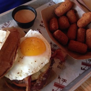 Farmhaus Burger - Farmhaus Burger w/ sweet potato tots. - Burgers Near Me - Augusta, Georgia